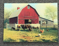 11"x15" Farm Scene Tempered Glass Cutting Board