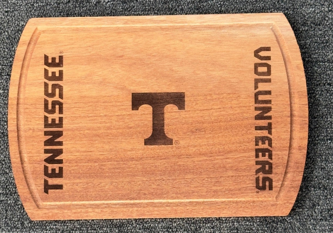 8"x12" Officially Licensed Multiple Logo Tennessee Vols Wood Cutting Board.