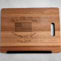 11"x14" We The People 250th Anniversary cutting board with handle.
