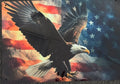 Patriotic Bald Eagle 12x18 Metal